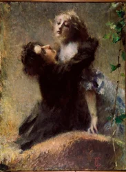 The Ivy. A man embraces a woman.