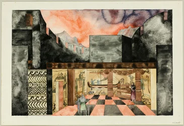 Stage Design for the Tragedy Die Nibelungen by Friedrich Hebbel, ca 1934