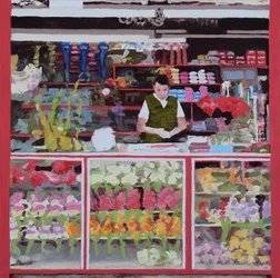 Flower stall (Bogotá, Colombia), 2016