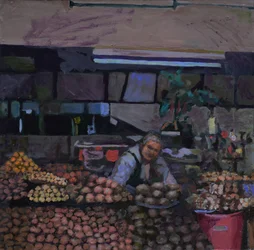 Potato stall (Quito, Ecuador), 2015