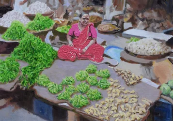 Selling Chillies and Ginger (Thane, Mumbai)