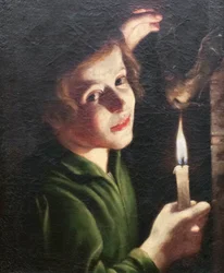 Boy Holding a Bat