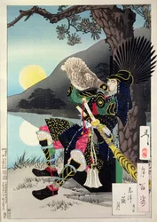 Hideyoshi Blowing a Conch Shell, from 