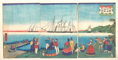 Illustration of a Large French Port Trading with Many Nations