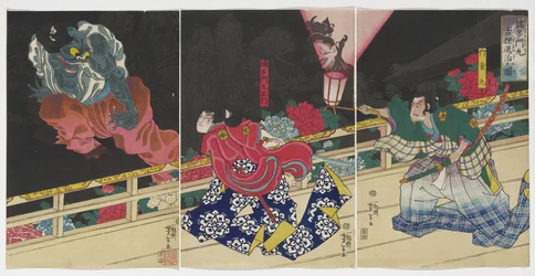 Picture of Kusunoki Tamonmaru Conquering the Old Badger