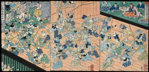 The Pupils of Uji Jōetsu Practicing Fencing