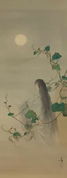 The Spirit of the Deceased Yugao Entwined in Moonflower Vines