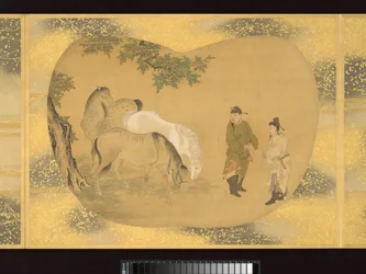 Album of Fan-Shaped Paintings of Figures, Birds and Flowers