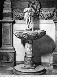 Holy Water Basin Surmounted by a Statuette of John the Baptist, Basilica of S. Antonio, Padua