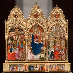 Predella with Life of Saint Bartholomew, from Virgin and Child Surrounded by Angels and Saints (detail)