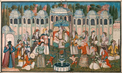 Feast for the Valide Sultana with the presence of Madame Girardin, the French ambassador