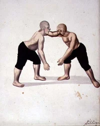 Two Wrestlers, Ottoman Period, Third Quarter of 18th Century
