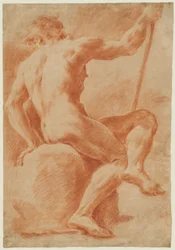 Seated Male Nude