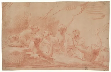 Souls in Purgatory, Study for The Blessed John Burali Begs the Blessed Virgin to Intercede for Souls in Purgatory, San Bartolomeo, Bologna