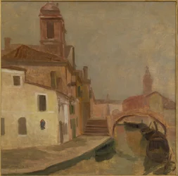 Houses and a bridge in Chioggia