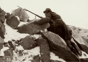 Sentry duty on Adamello during World War I