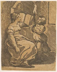 A Sybil Reading Facing Right