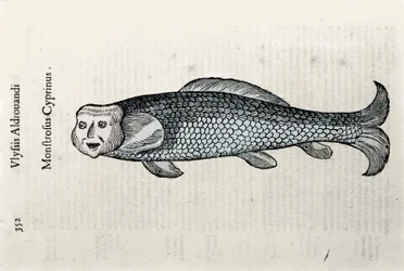 Fish representation Nicolas Plate illustrated with a manuscript of Natural History by Ulisse Aldrovandi (1522-1605), Ulisse Aldrovandi fonds, University Library of Bologna, ed. 1603