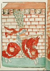Duke Friedrich of Tyrol in a jousting tournament during the Council of Constance