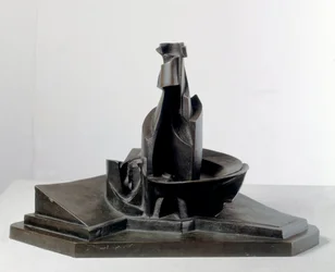 Development of a bottle in space (Linee e forza di una bottiglia) Bronze sculpture by Umberto Boccioni (1882-1916) 1912 Dim: 38.1 cm Milan, Museo del Novecento