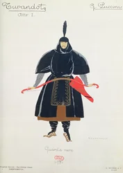 Costume design for the Black Guards from Turandot by Giacomo Puccini
