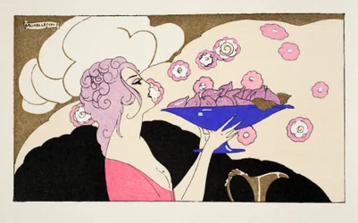 Woman holding a bowl of figs