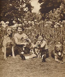Princesses Elizabeth and Mary at Royal Lodge, Windsor, c1936-1937
