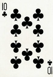 10 of Clubs from a deck of Goodall & Son Ltd. playing cards, c1940