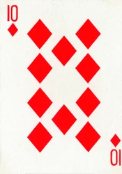10 of Diamonds from a Deck of Goodall & Son Ltd. Playing Cards