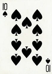 10 of Spades from a Deck of Goodall & Son Ltd. Playing Cards, c1940