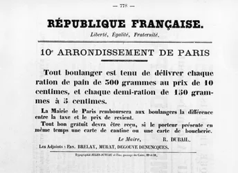 10th Arrondissement de Paris, from French Political Posters of the Paris Commune
