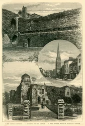 1. The Castle Exterior. 2. Interior of the Castle. 3. High Street, with St. Nicholas Church, 1898