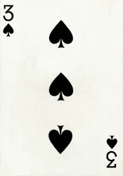3 of Spades from a Deck of Goodall & Son Ltd. Playing Cards