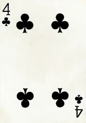 4 of Clubs from a Deck of Goodall & Son Ltd. Playing Cards