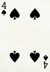 4 of Spades from a Deck of Goodall & Son Ltd. Playing Cards