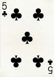 5 of Clubs from a Deck of Goodall & Son Ltd. Playing Cards