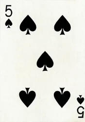 5 of Spades from a deck of Goodall & Son Ltd. playing cards
