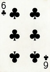 6 of Clubs from a Deck of Goodall & Son Ltd. Playing Cards