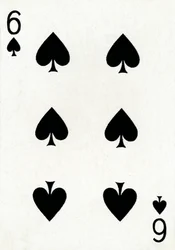 6 of Spades from a deck of Goodall & Son Ltd. playing cards