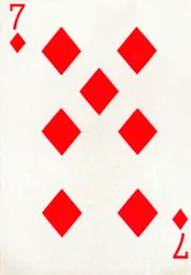 7 of Diamonds from a Deck of Goodall & Son Ltd. Playing Cards, c1940