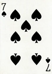7 of Spades from a Deck of Goodall & Son Ltd. Playing Cards, c1940