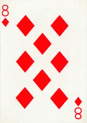 8 of Diamonds from a deck of Goodall & Son Ltd. playing cards