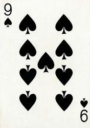 9 of Spades from a deck of Goodall & Son Ltd. playing cards