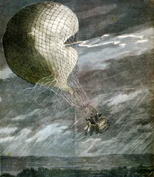 A Balloon Struck by Lightning Near Chicago, Illinois, USA