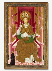 A Bishop Saint with a Donor Saint Louis of Toulouse, Early 1400s
