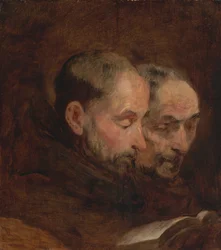 A Copy after a Painting Traditionally Attributed to Van Dyck of Two Monks Reading