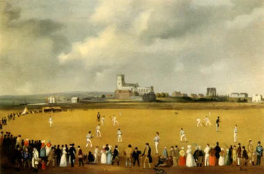 A Cricket Match at Christchurch Priory, Hampshire