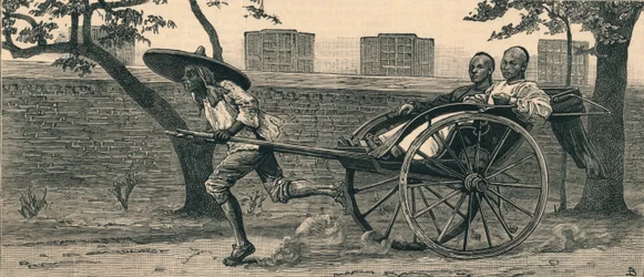A Jinriksha, or Chinese hand-carriage