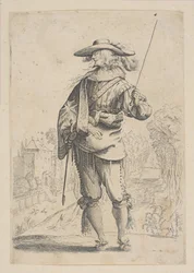 A Man Holding a Crop