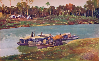 A Military Encampment on a Reach of the Upper Amazon, Three Thousand Miles from the Sea